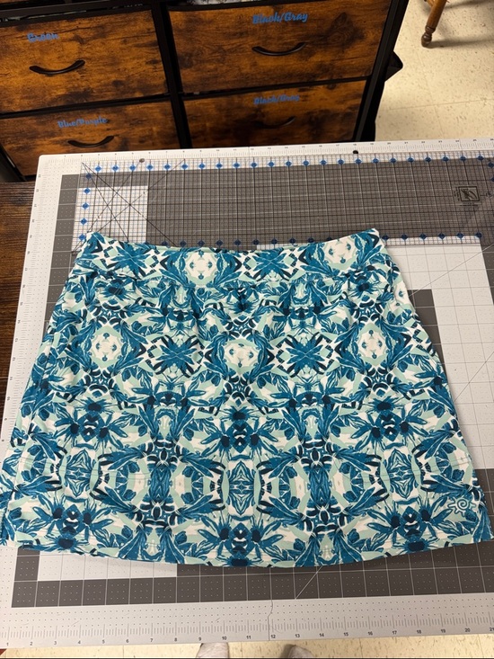 Uv Skinz Other - UV Skinz Blue & White Printed A-Line Women’s Swim Skirt